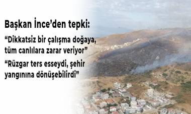 Güzelbahçe'de makilik alanda yangın