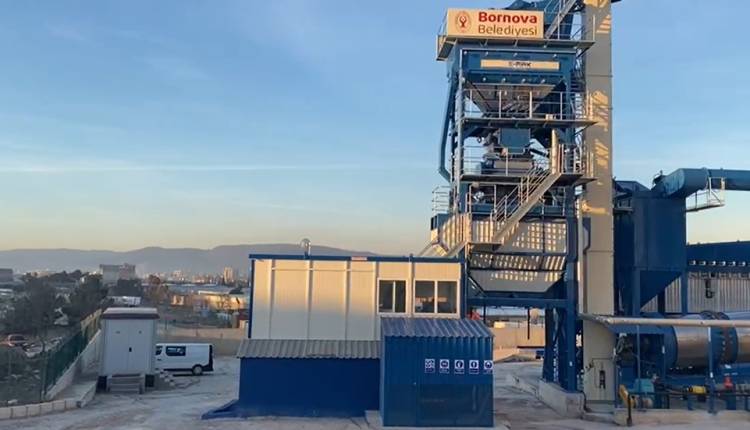 Bornova'nın asfalt tesisinde deneme üretimi!