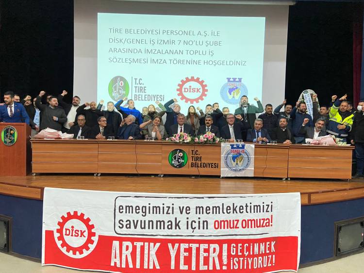 Tire Belediyesinde toplu iş sözleşmesi coşkusu